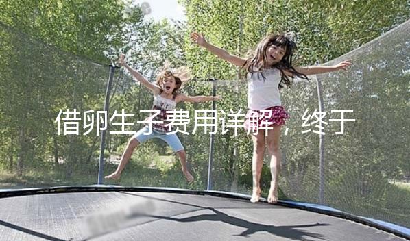 借卵生子費用詳解，終于知道用別人卵子做試管要多少錢了