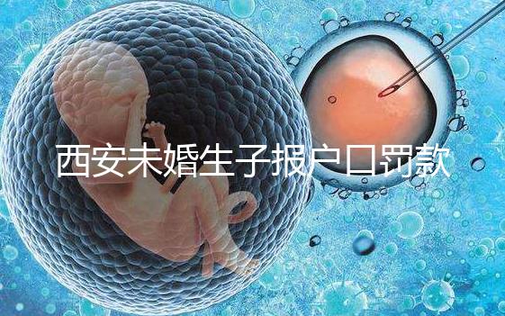 西安未婚生子報(bào)戶口罰款多少看這，內(nèi)含再婚遷戶口流程