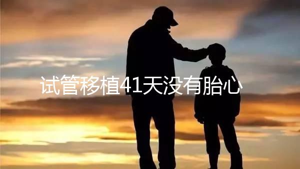 試管移植41天沒有胎心胎芽？出現這些癥狀小心胎停育