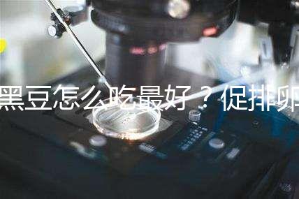 黑豆怎么吃最好？促排卵備孕的姐妹們快看這里